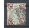 GB, 1887, Victoria , Yvert N° 97, 4 Pence, Obl / Vfu Cds Cancel  ; TB, Cote 8 Euros - Usati