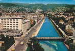 BOSNIE HERZEGOVINE,SARAJEVO,SARAYEVO En 1966,obala,das Ufer,la Rive,pont,trés Belle Vue,rare - Bosnie-Herzegovine