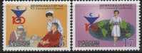 1999 100th Anni Int. Council Of Nurse Stamps Medicine Health Map Globe - Handicaps