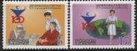 1999 100th Anni Int. Council Of Nurse Stamps Medicine Health Map Globe - Behinderungen