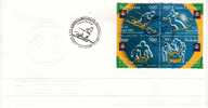 BRAZIL Olympic Winter Games Salt Lake City "Bobsled / Bobsleigh"+,Block Of 4 Cacheted FD Cover 2002 - Hiver 2002: Salt Lake City