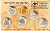 TARJETA DE ESPAÑA DE VARIAS MONEDAS (COINS) - Stamps & Coins