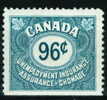 Canada 1955  96 Cent Unemployment Insurance Issue #FU44 - Fiscaux