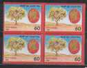 India 1988 MNH, Block Of 4, World Environment Day, Khejri Tree - Hojas Bloque