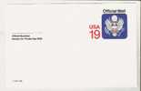 Postal Card Official Mail - 1991 - Eagle - Officials