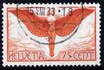 Schweiz Flugpost 1924 Zu#FP11 Mi#190x Gestempelt Ikarus 75 Rp. Orange - Used Stamps