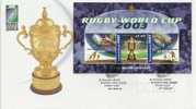 AUSTRALIA  FDC RUGBY WORLD CUP SPORT 3 STAMPS  DATED 8-10-2003 CTO SG? READ DESCRIPTION !! - Covers & Documents
