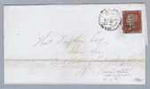 Grossbritanien 1854-12-08 Manchester Brief Mi#8IId Dunkelpurpurbraun Nach Wakefield - Brieven En Documenten