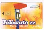 MAROCCO (MOROCCO)  -  MAROC TELECOM (CHIP)   -  2002 PHONE CABIN ORANGE  22 - USED  -  RIF. 2523 - Telephones