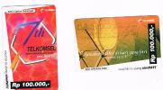 INDONESIA  - TELKOMSEL (GSM RECHARGE) -  LOT  OF 2 DIFFERENT   - USED  -  RIF. 1646 - Indonesia