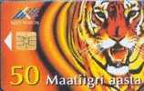 # ESTONIA ET75 The Year Of Tiger -animal,tigre,tiger- 50 So3 01.98 Tres Bon Etat - Estonie