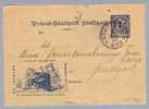 Privatpost Stuttgart 1887-12-07 Ganzsache Mit Suchard-Werbung - Private & Lokale Post