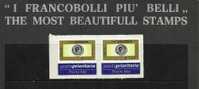 ITALIA REPUBBLICA ITALY REPUBLIC 2002 POSTA PRIORITARIA PRIORITY MAIL€ 1,24 COPPIA CON VARIETA´VARIETY PAIR MNH - Plaatfouten En Curiosa