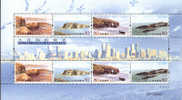 China 2005-10 Plage Scene Of Dalian Stamps Sheet Island Nature Bird Architecture - Iles