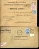 2 Lettres Poortman 1952-1957   Une RP Affranchie à 4,30F - 1936-1951 Poortman