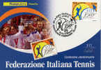 ITALIA CARTOLINA FILATELICA 2010 CENTESIMO ANNIVERSARIO FEDERAZIONE ITALIANA TENNIS 67 - Maximum Cards