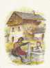 CARTE AQUARELLE SIGNEE A.TERRA VECCHIA,Folklore Et Traditions,fermes - Fattorie