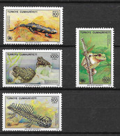 Turkey 1990 MiNr. 2889 - 2892  Türkei Amphibians Frogs  4v MNH** 6,00 € - Rane