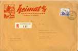 Motiv R-Brief  "Heimat AG, Schaffhausen"   (Flugpost-Abart)     1948 - Errores & Curiosidades