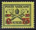 Vaticano 1931 - Soprastampato 25 C. Su 30 C. **    (g1112b) - Ungebraucht