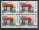 India 1987 MNH, Block Of 4., Childrens Day, - Blocks & Sheetlets