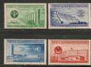 TURKEY - TURQUIE - 1951 - FAO Et Silos - Centrale électrique - ONU - Université D´Ankara -  Yvert # 1136/1139 - MINT LH - Unused Stamps
