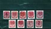 HONGRIE 1946-50 TAXE OBLITERES FILIGRANE STAR - Postage Due