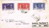 2124. Carta CASTRENES (Santa Lucia) 1937. Coronation King George VI - St.Lucia (...-1978)