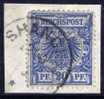 Deutsche Post In China Vorläufer 1896-09-12 Shanghai Mi#V48 Auf Briefstück - Deutsche Post In China