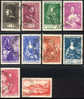 Monaco B26-35 Used Semi-Postal Set From 1939 - Gebraucht