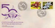 BRESIL.Societe Bresilienne Des Eleveurs D'Orchidees. Un FDC  1987 - Storia Postale
