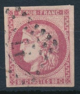 France-Emission De Bordeaux YT 49 Oblitéré PC 80c Rose. - 1870 Bordeaux Printing