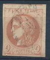 France-Emission De Bordeaux YT 40B Oblitération Légère Cachet à Date - Un Voisin - 1870 Bordeaux Printing