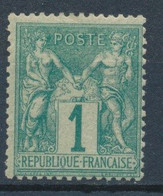 France-type Sage YT 61 Neuf * 1c Vert - 1876-1878 Sage (Tipo I)