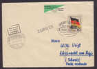 Germany Bahnpost Railway Chemin De Fer ERFURT - SAALFELD 1959 Cover To Schweiz ZURÜCK Line Cancel !! - Briefe U. Dokumente