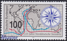 Specimen, Germany Sc1772 North German Naval Observatory 125th Anniversary - Astronomy