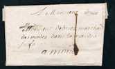 Belgique Précurseur 1790 Lettre Avec Marque "BOUSSU" + I Pour Mons. - 1714-1794 (Oesterreichische Niederlande)