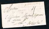 Belgique Précurseur 1725 Lettre Avec Manuscrit "de Malines" + 4 Pour Brugges. - 1714-1794 (Oesterreichische Niederlande)