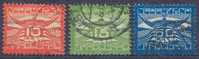 Netherlands 1921 Mi# 102-104 Air Mail O - Luchtpost