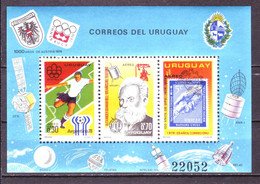 Uruguay 1976 MiNr. 1406 - 1408 (Block 29) Sport Olympic Games Space Soccer Stamps On Stamps UIT UPU 1 S\sh MNH** 55,00 € - Summer 1976: Montreal