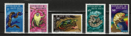 Upper Volta 1966 MiNr. 192 - 196  Obervolta Reptiles Snakes Monkeys  5v MNH**  8,00 € - Serpientes