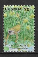 Uganda 1991 MiNr. 861 Animals Grivet,  African Green Monkey 1v MNH**  1,20 € - Apen