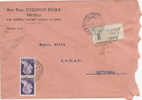 A0972 - 2 £ Imp. Iso Su Raccomandata VG Vercelli-Gattinara 18-04-1944 - Poststempel