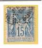 Nº 101  15 C. Azul De 1884-90 Perforado EC,Emile Chouanard, Ver Margenes. - Telegraph And Telephone