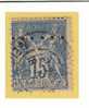 Nº 101  15 C. Azul De 1884-90 Perforado Silgle 1 6 Trous Berger Levrault - Telegraaf-en Telefoonzegels