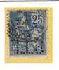 Nº 118  25 C. Azul  De 1900-01  Perforado STL  Soula De Tincault STL 212, Cahet - Telegraaf-en Telefoonzegels