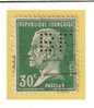 Nº 174  30 C. Verde  De 1923-26  Perforado BR, Boutet Freres,  BF 80, - Telegraaf-en Telefoonzegels