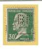 Nº 174  30 C. Verde  De 1923-26  Perforado BR, Boutet Freres,  BF 80, - Telegrafi E Telefoni