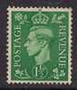 GB 1951 KGV1 1 1/2d  LIGHT GREEN USED STAMP SG 505 ( C38  ) - Usati