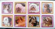 GUINEE EQUATORIALE Chiens, Chien, Dog, Perro, Hunde, Feuillet 8 Valeurs Se Tenant. ** MNH - Honden